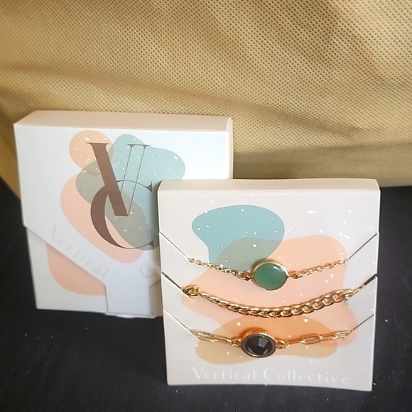 vertical collective Jewelry - New!! Vertical Collective 3 Gold Chain Bracelets